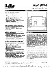 ISPLSI2032VE-225LB44 datasheet pdf Lattice Semiconductor