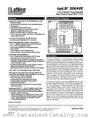 ISPLSI2064VE-280LT100 datasheet pdf Lattice Semiconductor