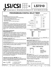 LS7210-S datasheet pdf LSI Computer Systems
