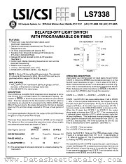 LS7338-S datasheet pdf LSI Computer Systems
