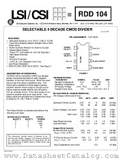RDD104-S datasheet pdf LSI Computer Systems