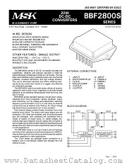 BBF2805SK datasheet pdf M.S. Kennedy Corp.