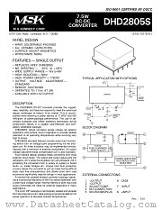 DHD2805SK datasheet pdf M.S. Kennedy Corp.