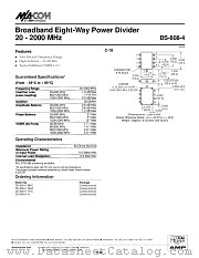 DS-808-4TNC datasheet pdf MA-Com