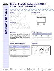MA4EX180M-1225T datasheet pdf MA-Com