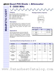 MA4P274-1225T datasheet pdf MA-Com