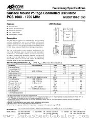 MLO81100-01650 datasheet pdf MA-Com