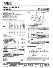 SW-223 datasheet pdf MA-Com
