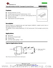 MBI6001N1N datasheet pdf Macroblock