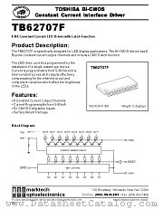 TB62707F datasheet pdf Marktech Optoelectronics