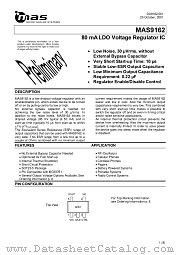 MAS9162AST7-T datasheet pdf mas MICRO ANALOG SYSTEMS