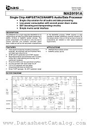 MAS9191AJ-T datasheet pdf mas MICRO ANALOG SYSTEMS