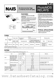 AQV414 datasheet pdf Matsushita Electric Works(Nais)