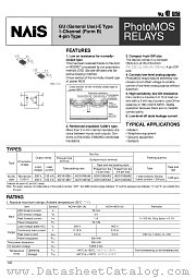 AQY414EHAX datasheet pdf Matsushita Electric Works(Nais)