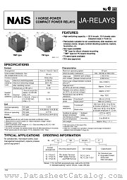 JA1B-TMP-AC115V-P datasheet pdf Matsushita Electric Works(Nais)