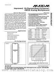 DG407DWI datasheet pdf MAXIM - Dallas Semiconductor