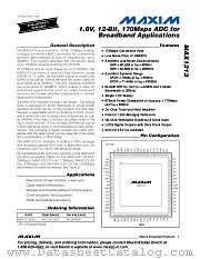 MAX1213EGK datasheet pdf MAXIM - Dallas Semiconductor