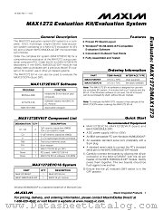 MAX1272EVKIT datasheet pdf MAXIM - Dallas Semiconductor