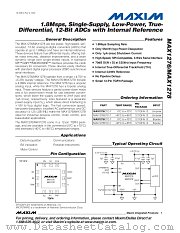 MAX1276CTC-T datasheet pdf MAXIM - Dallas Semiconductor