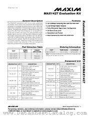 MAX1427EVKIT datasheet pdf MAXIM - Dallas Semiconductor