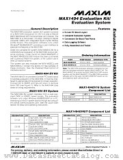 MAX1494EVC16 datasheet pdf MAXIM - Dallas Semiconductor