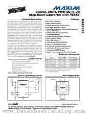 MAX1572ETC165 datasheet pdf MAXIM - Dallas Semiconductor