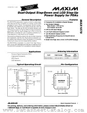 MAX1878EGC datasheet pdf MAXIM - Dallas Semiconductor