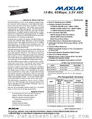 MAX19538ETL datasheet pdf MAXIM - Dallas Semiconductor
