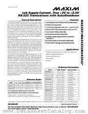 MAX3221EUE datasheet pdf MAXIM - Dallas Semiconductor