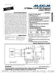 MAX3850EGJ datasheet pdf MAXIM - Dallas Semiconductor