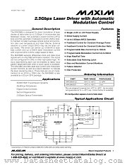 MAX3865E datasheet pdf MAXIM - Dallas Semiconductor