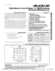MAX4783ETE datasheet pdf MAXIM - Dallas Semiconductor