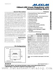 MAX4833ETT28BD3-T datasheet pdf MAXIM - Dallas Semiconductor