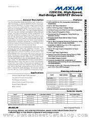 MAX5062CASA datasheet pdf MAXIM - Dallas Semiconductor