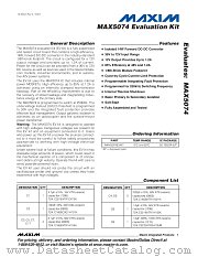 MAX5074EVKIT datasheet pdf MAXIM - Dallas Semiconductor