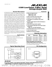 MAX5812LEUT-T datasheet pdf MAXIM - Dallas Semiconductor