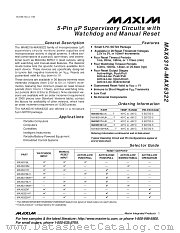 MAX6316MUK45BZ-T datasheet pdf MAXIM - Dallas Semiconductor