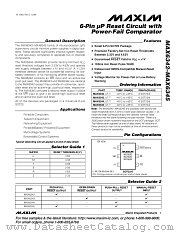 MAX6345ZUT-T datasheet pdf MAXIM - Dallas Semiconductor