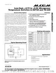 MAX6504UKN035-T datasheet pdf MAXIM - Dallas Semiconductor