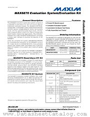 MAX6870EVCMOD2 datasheet pdf MAXIM - Dallas Semiconductor