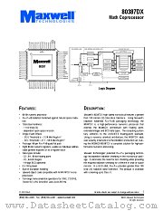 80387DXRPQE datasheet pdf Maxwell Technologies
