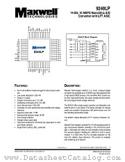 9240LPRPQI datasheet pdf Maxwell Technologies