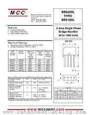 BR805DL datasheet pdf MCC