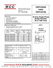 KBPC3508S datasheet pdf MCC