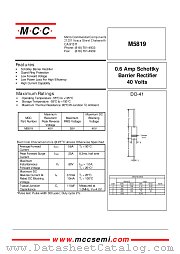 M5819 datasheet pdf MCC