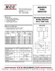 MB4005W datasheet pdf MCC