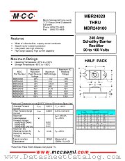 MBR240100 datasheet pdf MCC