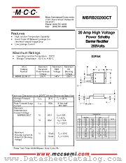 MBRB20200CT datasheet pdf MCC