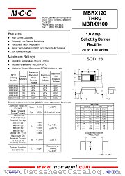 MBRX160 datasheet pdf MCC