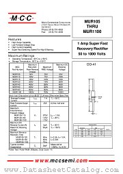 MUR1100 datasheet pdf MCC